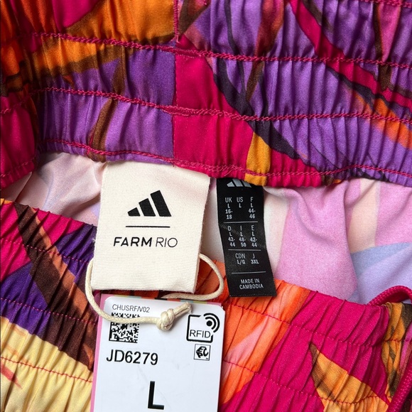 Adidas FARM Rio Vibrant Floral Athletic Shorts - Picture 9 of 12